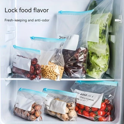 Sac De Congélation En Plastique Réutilisable À Fermeture Éclair, Sac À Fermeture Éclair Debout, Sac De Congélation À Fermeture Éclair Pour Fruits Et Légumes, Stockage Des Aliments Dans La Cuisine, 45 Pièces