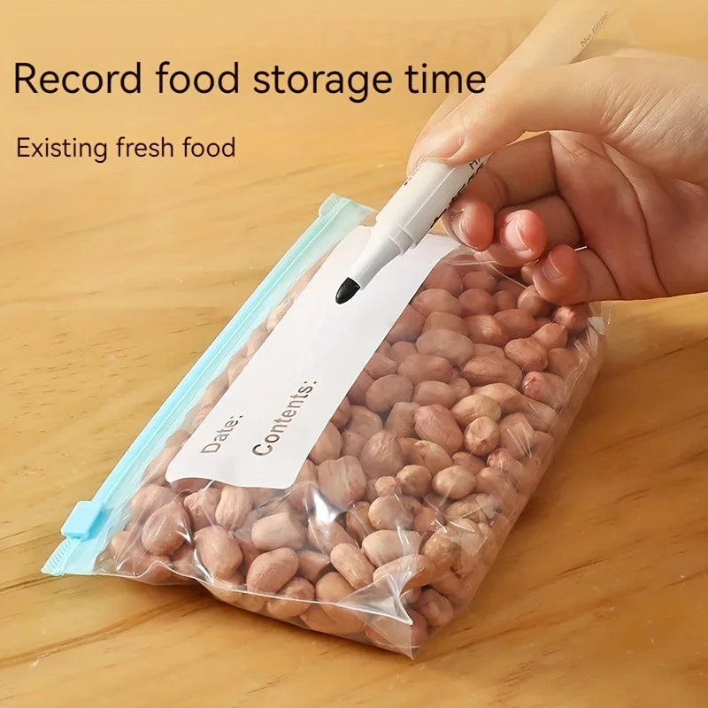Sac De Congélation En Plastique Réutilisable À Fermeture Éclair, Sac À Fermeture Éclair Debout, Sac De Congélation À Fermeture Éclair Pour Fruits Et Légumes, Stockage Des Aliments Dans La Cuisine, 45 Pièces