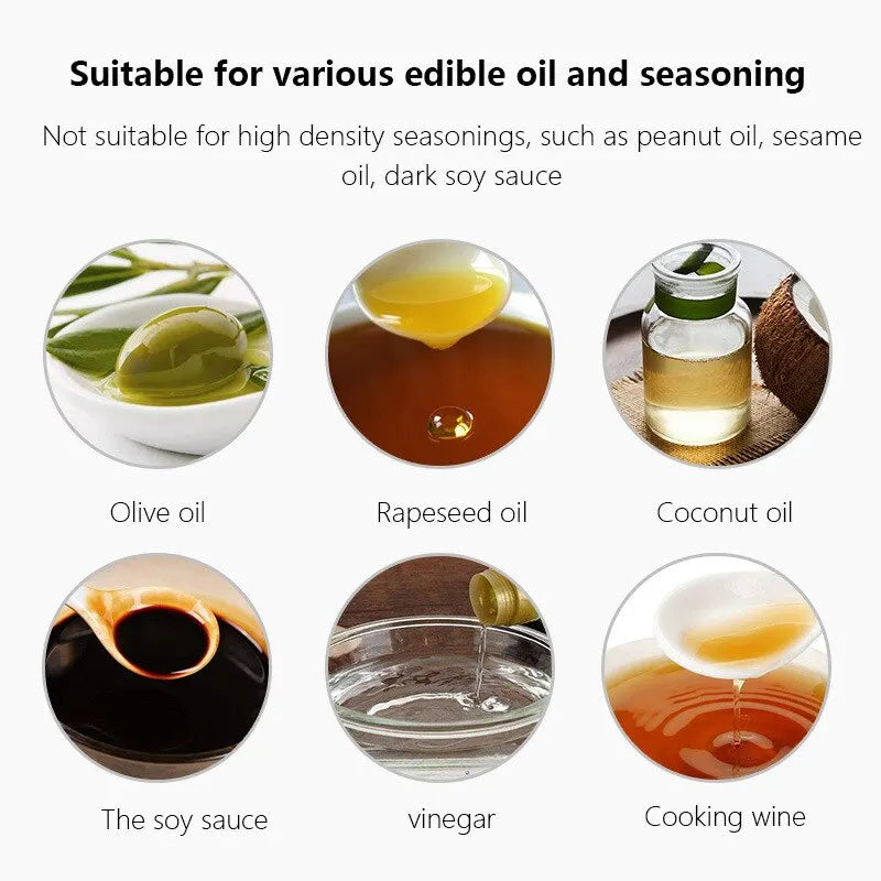 1Pc Noir Transparent Cuisine Bouteille D'Huile De Cuisson Huile D'Olive Bouteille